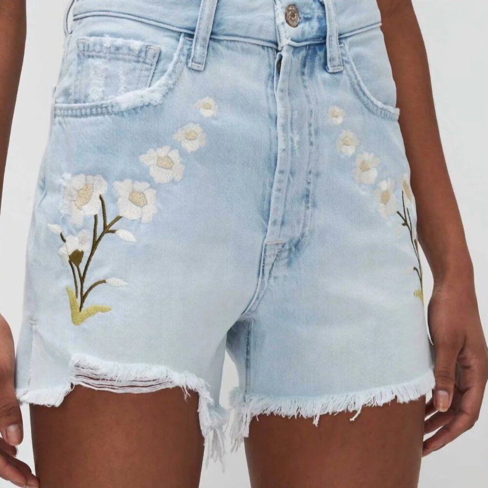 7 For All Mankind Ruby Sun Blue Easy Short